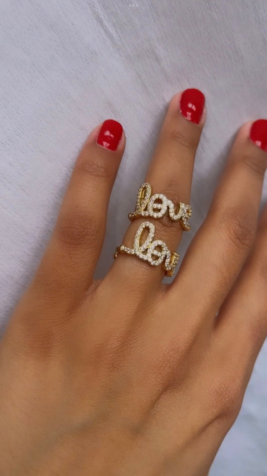 Scripted Love Ring