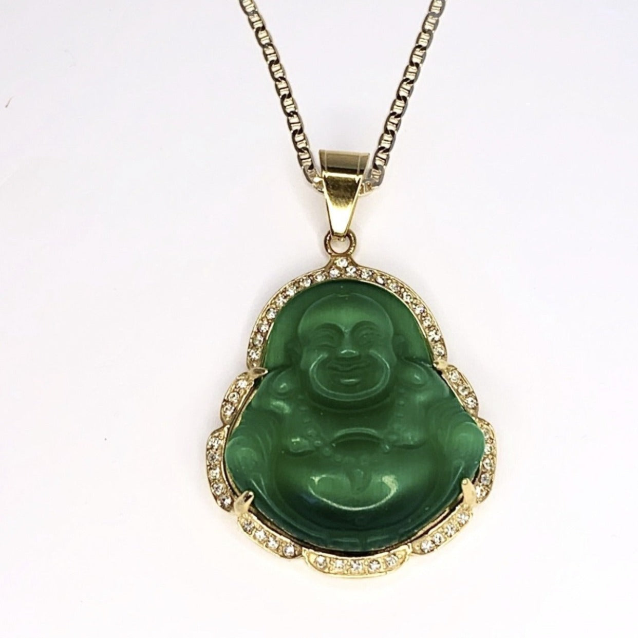 Green Buddha Necklace