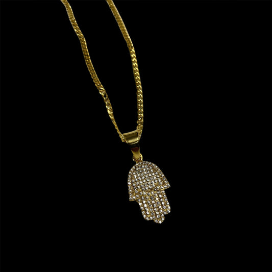 Glazed Hamsa Necklace (Mini)