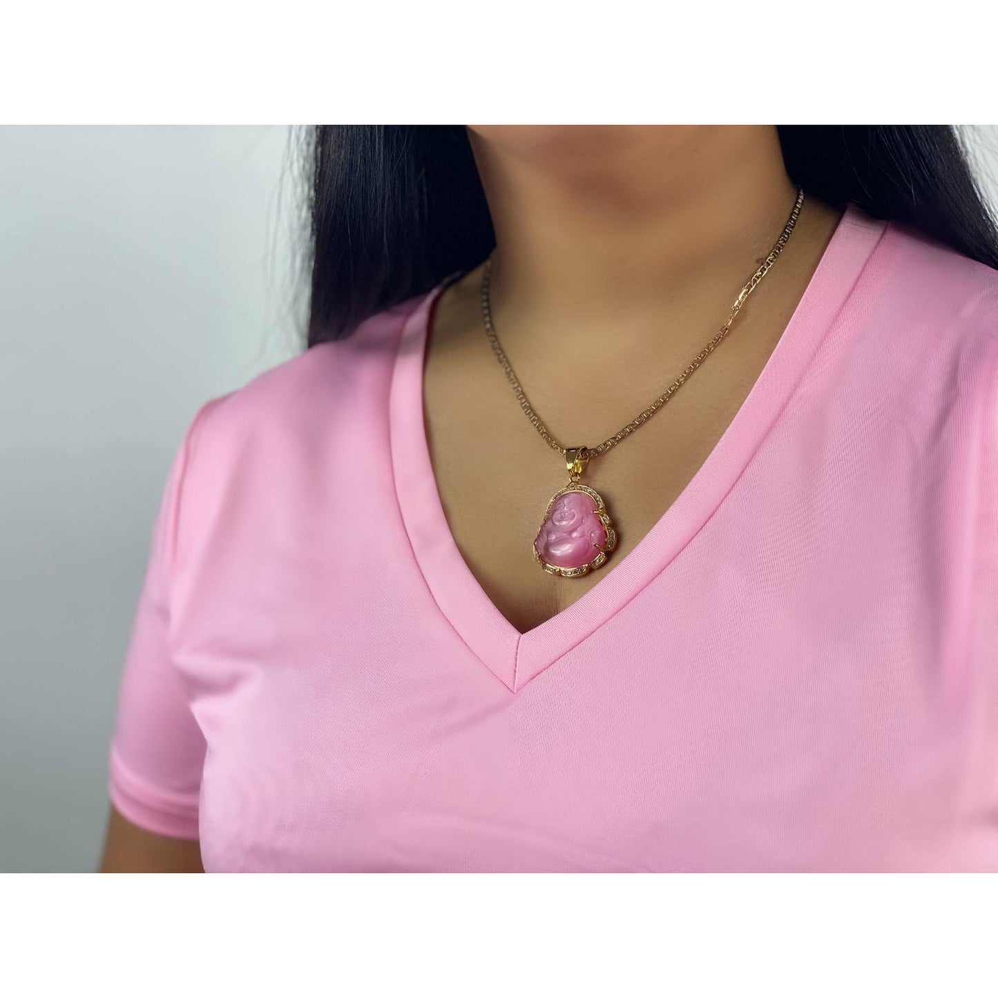 Pink Buddha Necklace