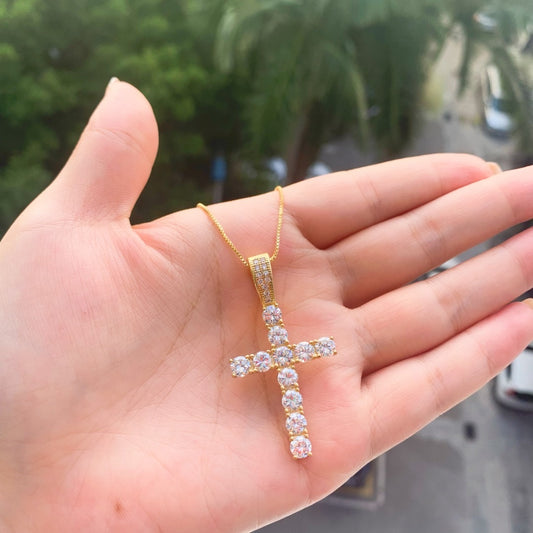 Glistening Cross Necklace